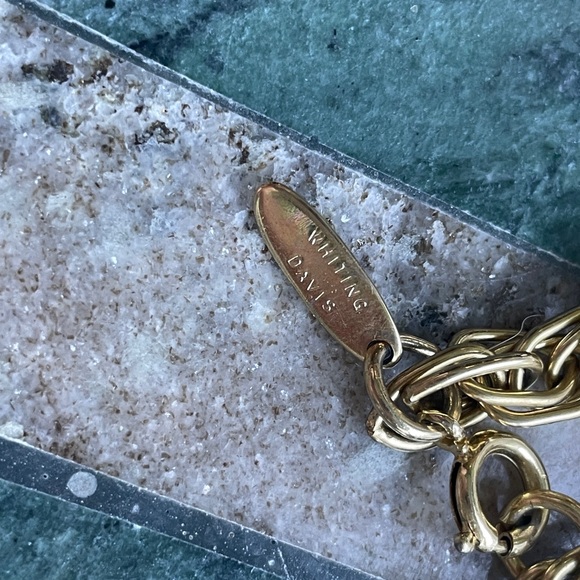 Vintage Large Whiting Davis Gold Tone Locket w/ Pastoral Scene - Picture 5 of 7